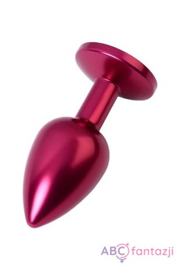 Red anal plug TOYFA Metal with a red colored gem Toyfa