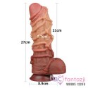 10.5'' Dual layered Platinum Silicone Cock with Rope Lovetoy