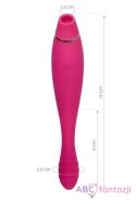 JOS Danvi vibrator with vacuum wave stimulation, silicone, pink, 21.5 cm Toyfa