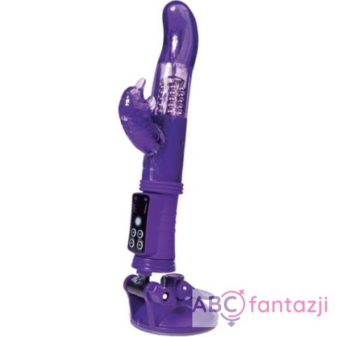 A-TOYS, Vibrator with clitoral stimulator, TPR, purple, 22,5 cm Toyfa