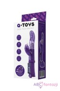 A-TOYS, Vibrator with clitoral stimulator, TPR, purple, 22,5 cm Toyfa