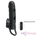 Pretty Love 5,5 Inch Vibrating Penis Sleeve Black LyBaile