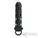 Pretty Love 6 Inch Vibrating Penis Sleeve Black LyBaile