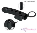 Pretty Love 6 Inch Vibrating Penis Sleeve Black LyBaile