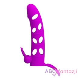 Pretty Love 6 Inch Vibrating Penis Sleeve Pink LyBaile