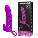 Pretty Love 6 Inch Vibrating Penis Sleeve Pink LyBaile