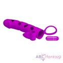 Pretty Love 6 Inch Vibrating Penis Sleeve Pink LyBaile