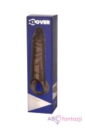 ToyFa XLover, Penis sleeve, for enlargement, TPE, transparent black, 15,5 cm Toyfa