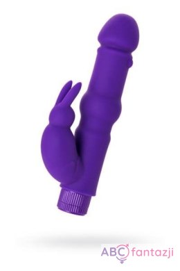 A-TOYS, Vibrator with clitoral stim, Silicone, Purple, 18 cm Toyfa