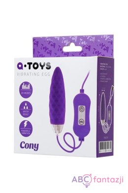 A-TOYS, Vibro egg 'Cony', with control panel, silicone, violet Toyfa