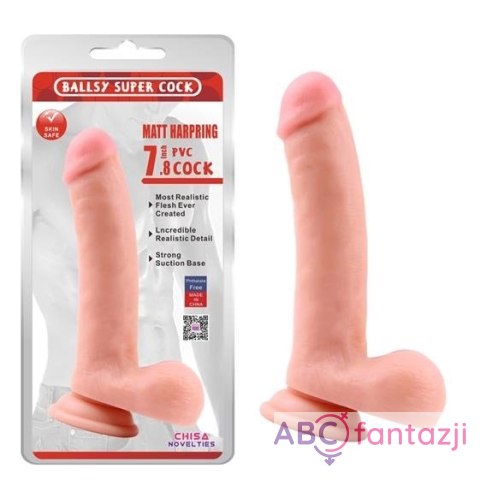 Ballsy Super Cock Matt Harpring 7.8" Dildo Chisa