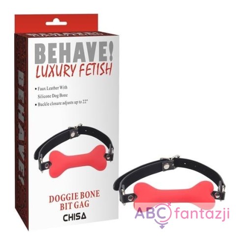 Behave! Doggle Bone Bit Gag-Red Chisa