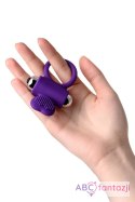 JOS PERY, Vibrating ring with cilia, silicone, violet, 9 cm Toyfa