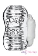 Lingam Khani, Vibrating Masturbator, TPE, Transparent, 9 cm Toyfa