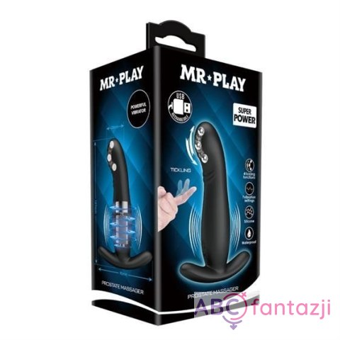 Mr.Play Vibrating Tickling Prostate Massager Black LyBaile