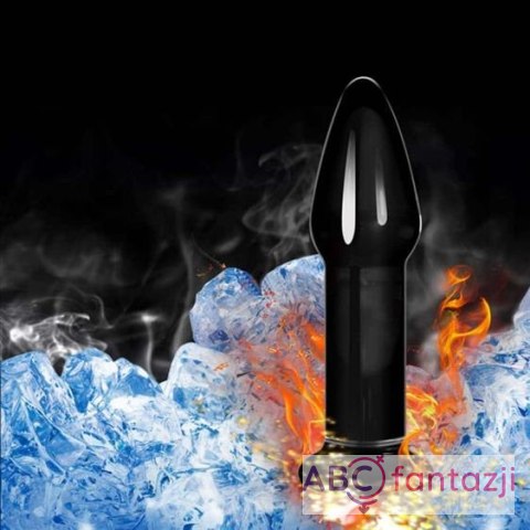 5" Glass Romance Anal Plug Black Lovetoy