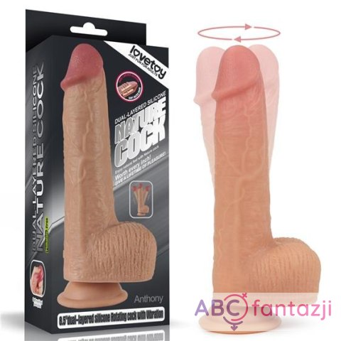 8.5" Nature Cock Rotating Flesh Lovetoy