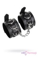 Anonymo handcuffs, PU leather, black, 26.5 cm Toyfa