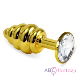 Gold Spiral Plug Clear Lovetoy