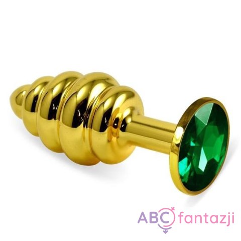 Gold Spiral Plug Green Lovetoy