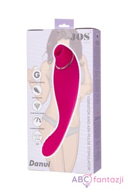 JOS Danvi vibrator with vacuum wave stimulation, silicone, pink, 21.5 cm Toyfa