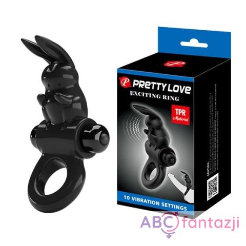 Pretty Love Exciting Vibrating Cock Ring Black LyBaile