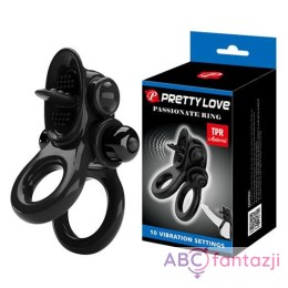 Pretty Love Vibrating Pasionate Cock Ring Black LyBaile