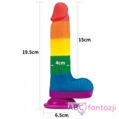 Prider Dildo 7.5' Colorful Lovetoy