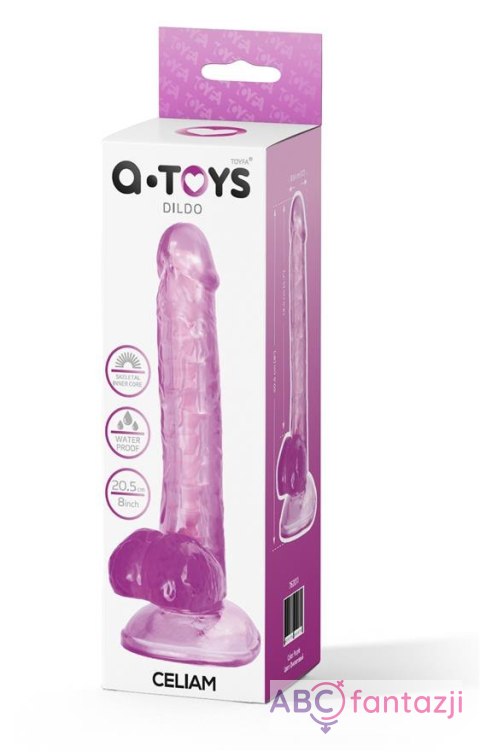 Realistic dildo A-Toys by TOYFA Celiam, TPE, purple, 20.5 cm Toyfa