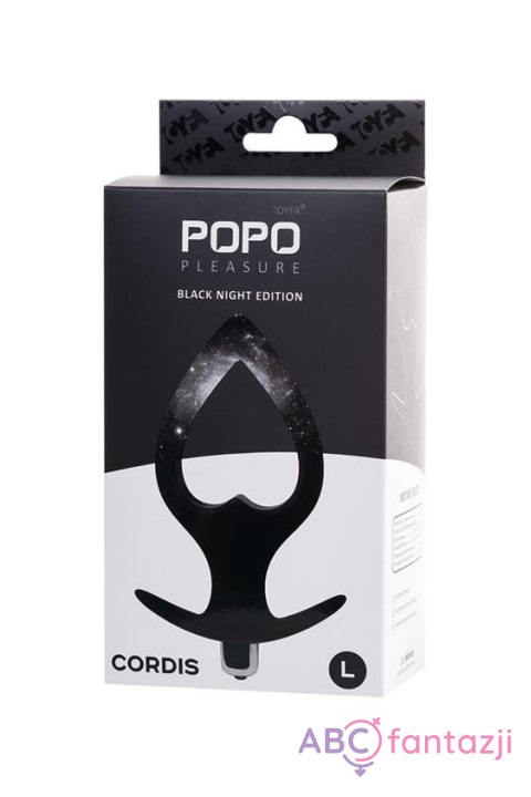 TOYFA POPO Pleasure Anal Plug Cordis L Vibro Black Toyfa