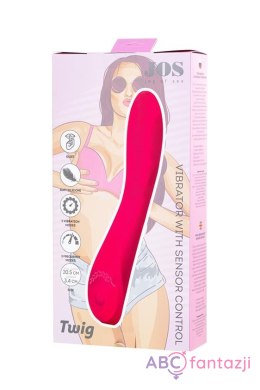 Unrealistic JOS Twig vibrator, 5 vibration modes, silicone, pink, 20.5 cm, O 3.4 cm Toyfa