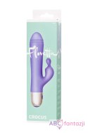 Vibrator with clitoral stimulation Flovetta Crocus, silicone, purple, 17.5 cm Toyfa