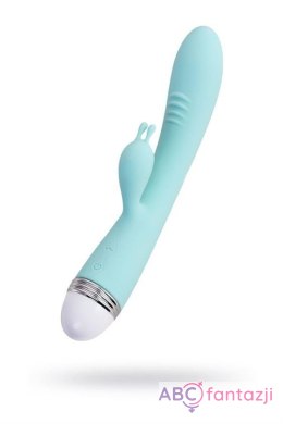 Vibrator with clitoral stimulator Flovetta by Toyfa Iris, silicone, mint, 22 cm Toyfa