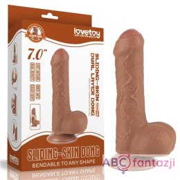 7'' Sliding Skin Dual Layer Dong Brown Lovetoy