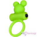 Cock ring A-Toys with vibro bullet; green Toyfa