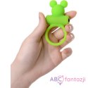 Cock ring A-Toys with vibro bullet; green Toyfa