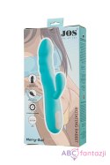 JOS Vibrator-rotator with clitoral stimulation JOS MERRY-SWI, silicone, blue, 20.7 cm Toyfa