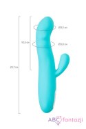 JOS Vibrator-rotator with clitoral stimulation JOS MERRY-SWI, silicone, blue, 20.7 cm Toyfa