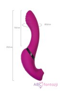 JOS Vibrator with clitoral stimulator JOS Spin, silicone, purple, 23 cm Toyfa