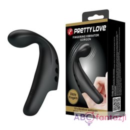 Pretty Love Rechargeable Vibrating Finger Sleeve Gordon Black LyBaile