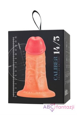 Realistic dildo Caliber 14/5 , PVC, flesh, length 14cm, diameter 5cm Toyfa