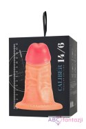 Realistic dildo Caliber 14/6 , PVC, flesh, length 14cm, diameter 6cm Toyfa