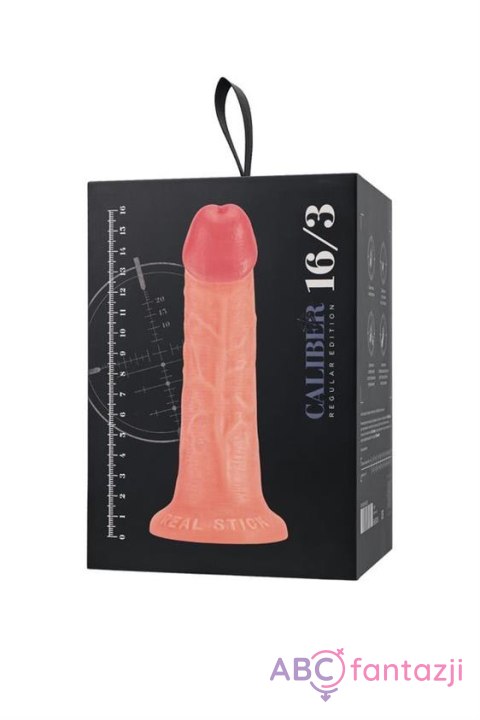 Realistic dildo Caliber 16/3 , PVC, flesh, length 16cm, diameter 3cm Toyfa