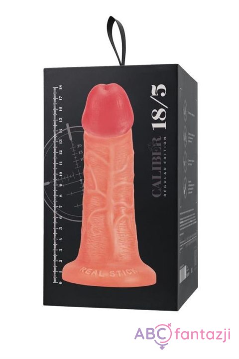 Realistic dildo Caliber 18/5 , PVC, flesh, length 18cm, diameter 5cm Toyfa