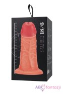 Realistic dildo Caliber 18/6 , PVC, flesh, length 18cm, diameter 6cm Toyfa