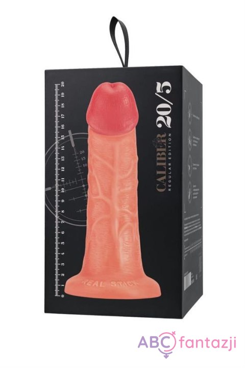 Realistic dildo Caliber 20/5 , PVC, flesh, length 20cm, diameter 5cm Toyfa