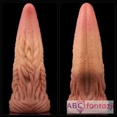 10'' Dual layered Platinum Silicone Tongue Dildo Lovetoy