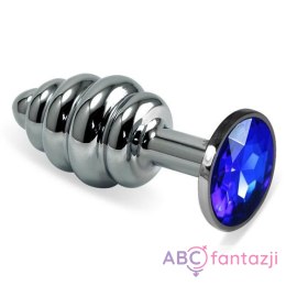 Silver Spiral Plug Darkblue Lovetoy