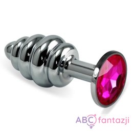 Silver Spiral Plug Fuchsia Lovetoy