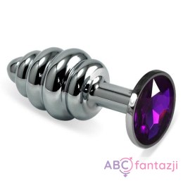 Silver Spiral Plug Purple Lovetoy